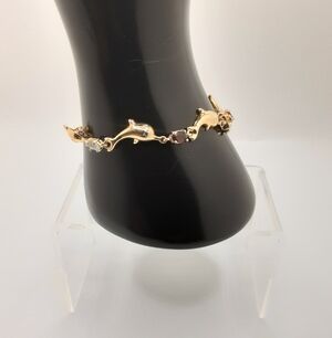 Gemstone 925 Dolphin Bracelet